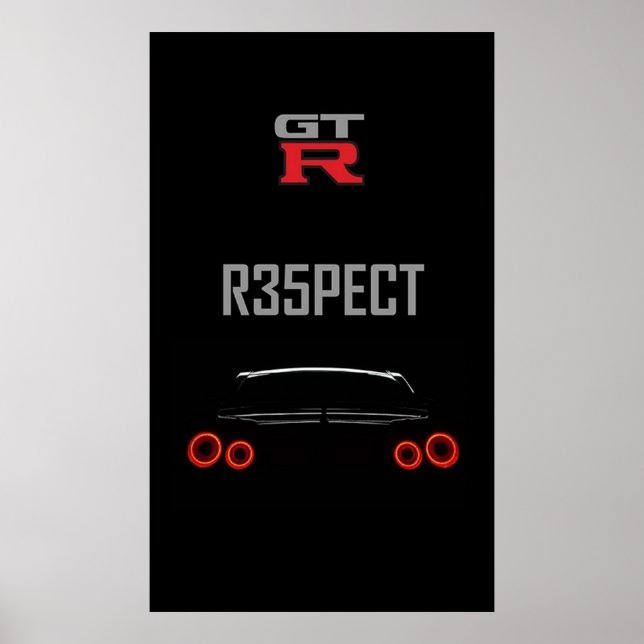 Nissan Gtr art for cases pillows and art board Poster (Front)