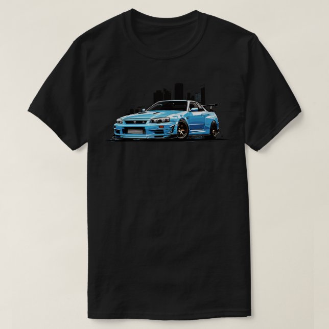 Nissan Gtr R34 1 T-Shirt (Design Front)