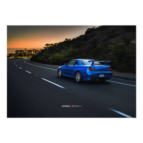 Nissan R34 GT_R Skyline Spec Nur in California Photo Print