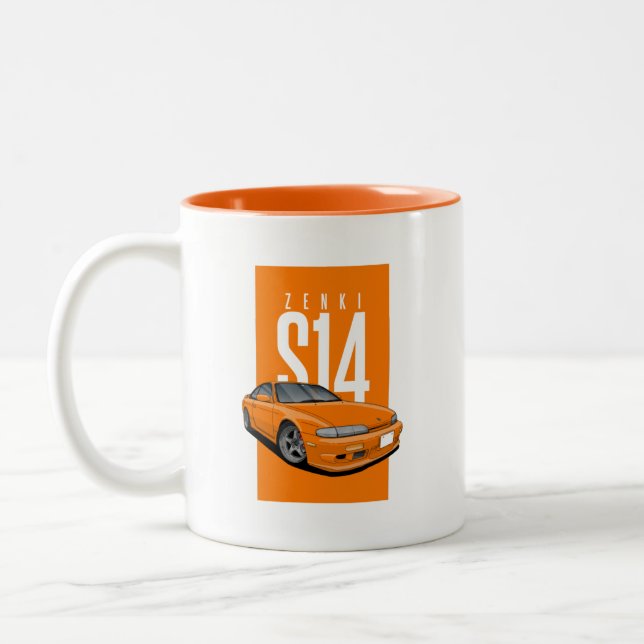 Nissan S14 Silvia Zenki Two-Tone Coffee Mug (Left)