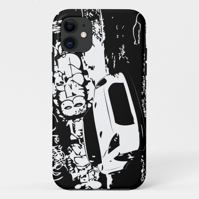 Nissan Skyline GTR with Graffiti Backdrop Case-Mate iPhone Case (Back)