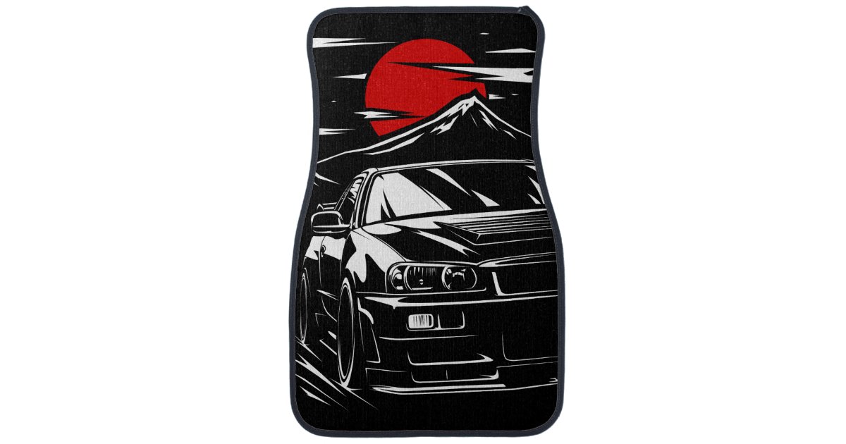 Nissan Skyline R34 GT-R Haruna Front Car Floor Mat | Zazzle