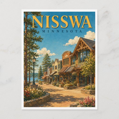 Nisswa Minnesota Downtown Nisswa GeoSaga Postcard