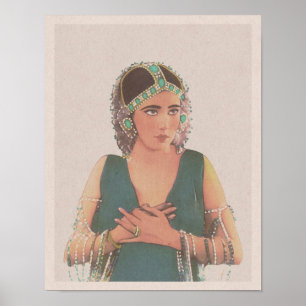 Nita Naldi: Emerald Beauty Art Print (1920)