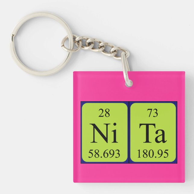 Nita periodic table name keyring (Front)