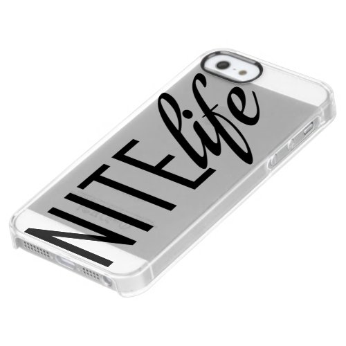 Nite life clear iPhone SE55s case