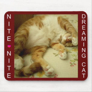 Nite Nite Dreaming Cat Mausepad Mouse Pad