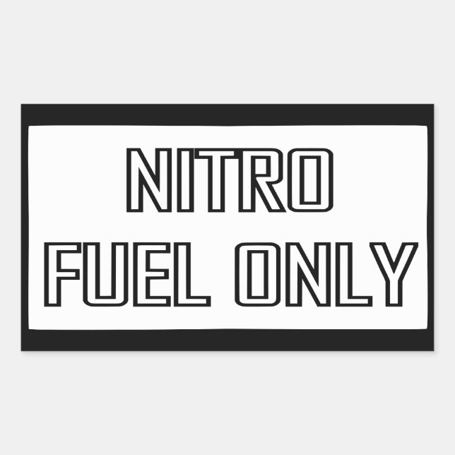 Nitro Fuel Only Toolbox Rectangular Sticker (Front)