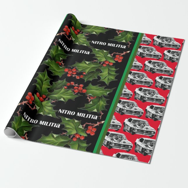 NITRO MILITIA Christmas wrapping paper #2 (Unrolled)