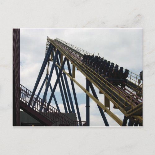 Nitro Roller Coaster Six Flags Great Adventure Postcard