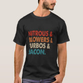 Funny Turbo & Bacon T-Shirt For Car Lovers – Nitrous Blowers Turbos Design, Unisex Crew Neck Tee - View #12