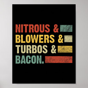Nitrous Blowers Turbos Bycon Food Retro Bbq Meat Poster