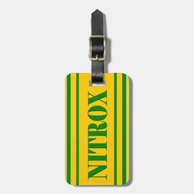NITROX DIVING LOGO NITROX SCUBA DIVER - LUGGAGE TAG (Front Vertical)