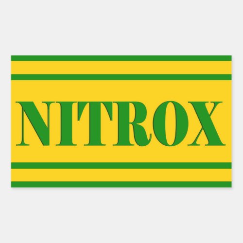 NITROX DIVING LOGO NITROX SCUBA DIVER _ RECTANGULAR STICKER