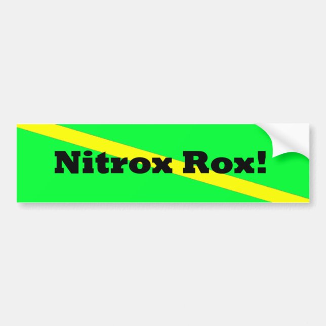 Nitrox Rocks! Bumper Sticker (Front)