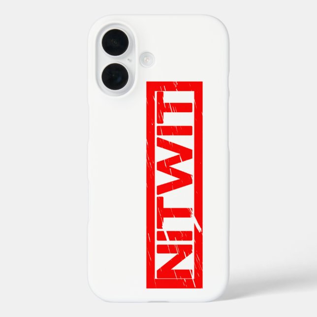 Nitwit Stamp Case-Mate iPhone Case (Back)