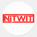 Nitwit Stamp Classic Round Sticker
