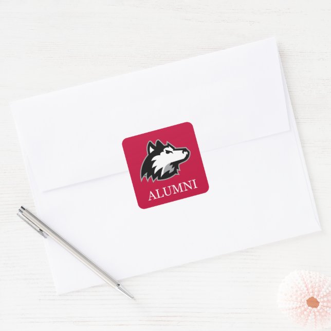 NIU Huskies Alumni Square Sticker (Envelope)