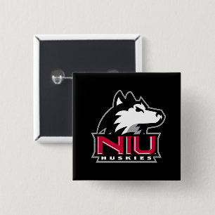 NIU Huskies Button