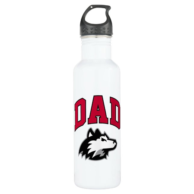 NIU Huskies Dad Stainless Steel Water Bottle (Front)