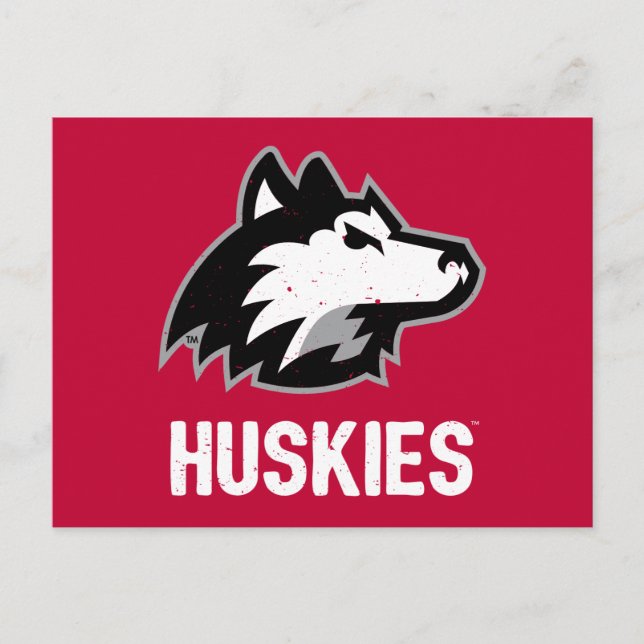 NIU Huskies Distressed Invitation Postcard (Front)