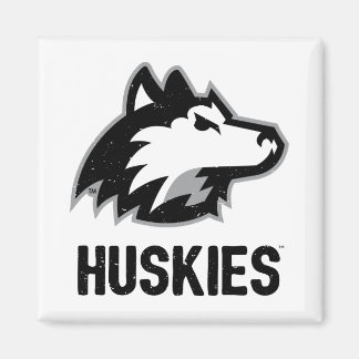 NIU Huskies Distressed Magnet