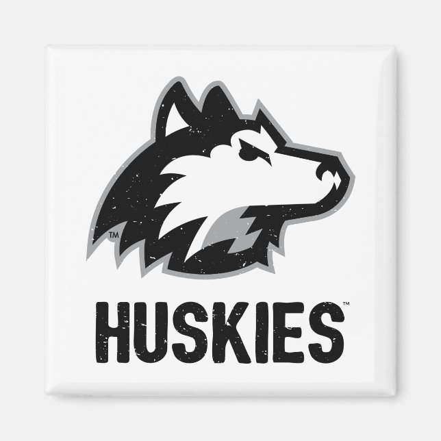 NIU Huskies Distressed Magnet (Front)