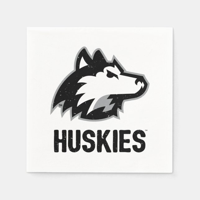 NIU Huskies Distressed Napkins (Front)