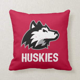 NIU Huskies Distressed Throw Pillow
