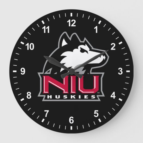 NIU Huskies Large Clock