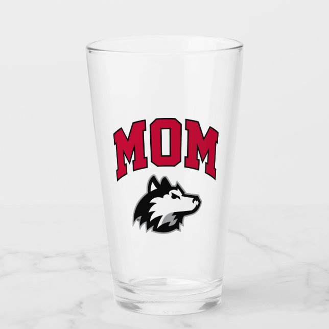 NIU Huskies Mom Glass (Front)