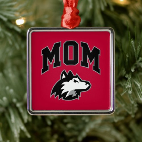 NIU Huskies Mom Metal Ornament
