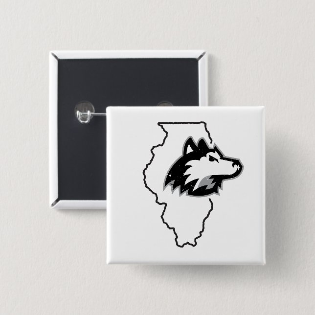 NIU Huskies State Love Button (Front & Back)