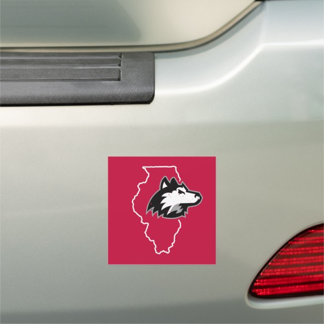 NIU Huskies State Love Car Magnet (In Situ)