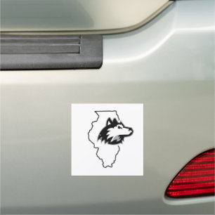 NIU Huskies State Love Car Magnet