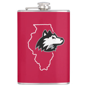 NIU Huskies State Love Flask