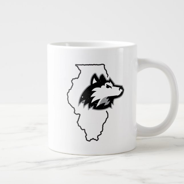 NIU Huskies State Love Giant Coffee Mug (Right)