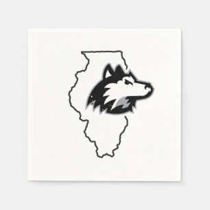 NIU Huskies State Love Napkins