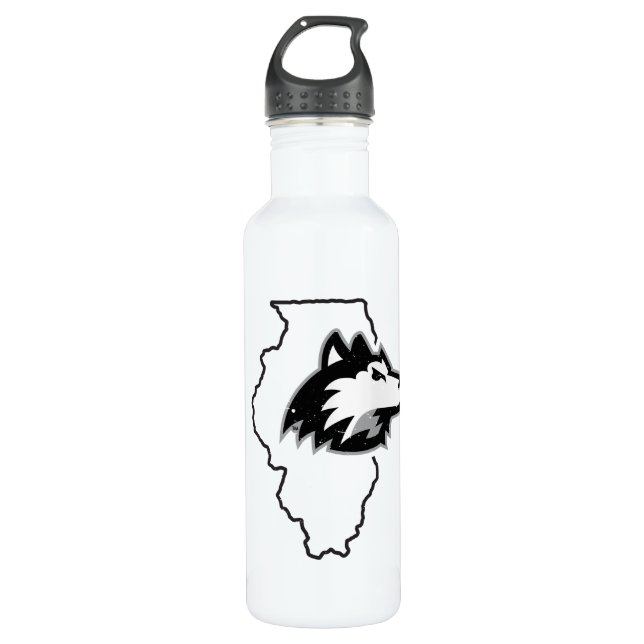 NIU Huskies State Love Stainless Steel Water Bottle (Front)