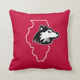 NIU Huskies State Love Throw Pillow