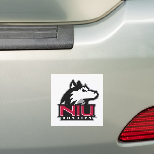 NIU Huskies Wordmark Car Magnet (In Situ)