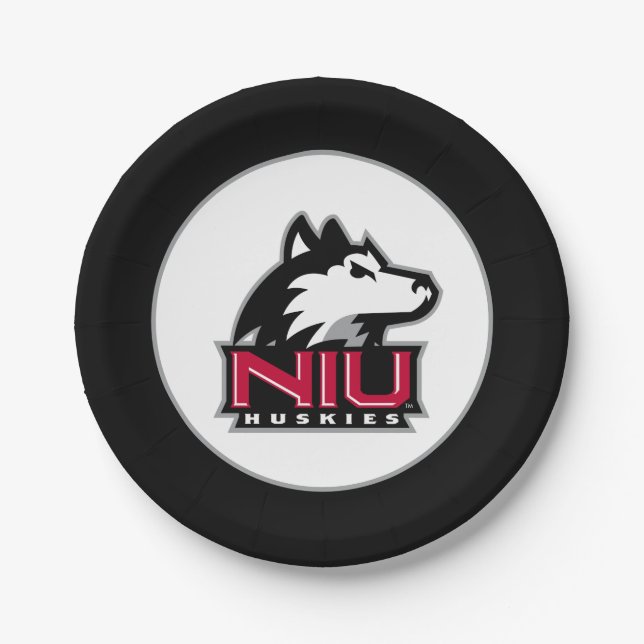 NIU Huskies Wordmark Paper Plates (Front)