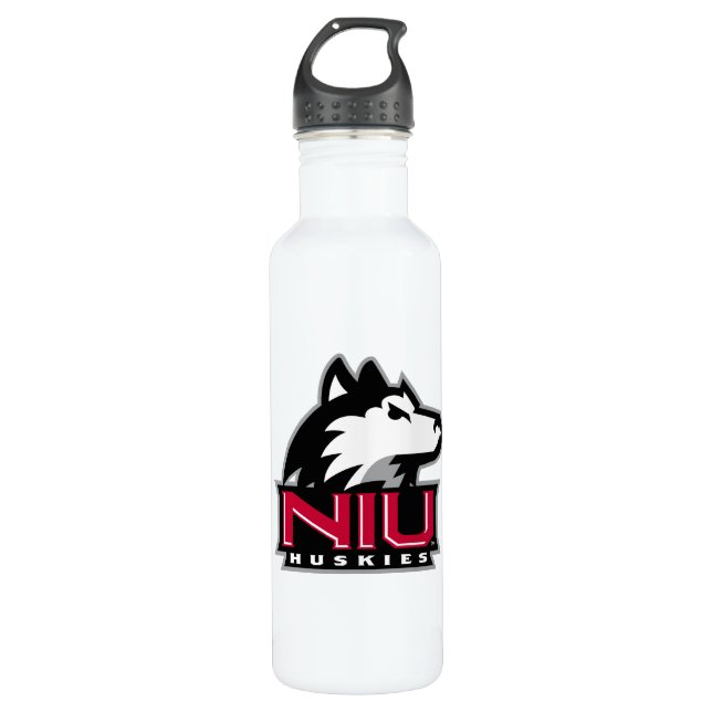 NIU Huskies Wordmark Stainless Steel Water Bottle (Front)