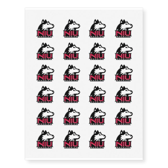 NIU Huskies Wordmark Temporary Tattoos (Front)