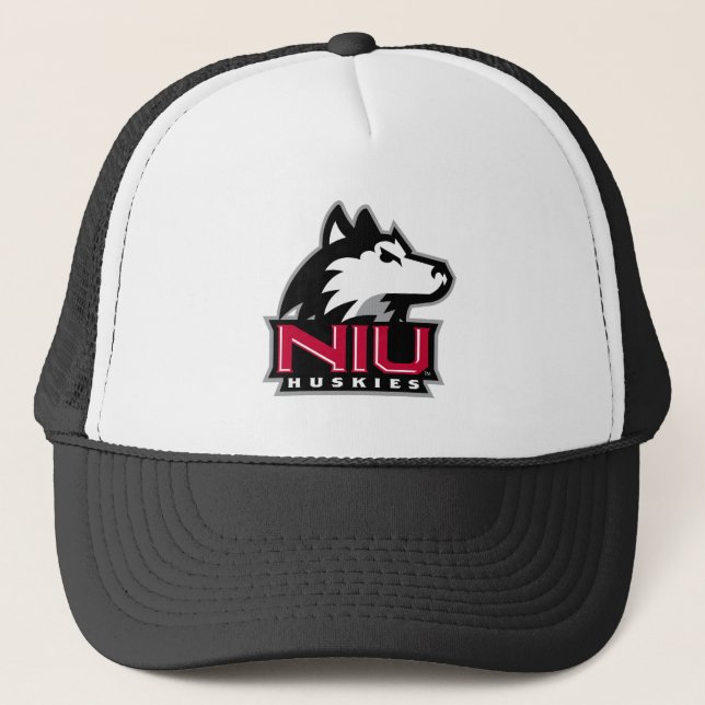 NIU Huskies Wordmark Trucker Hat (Front)