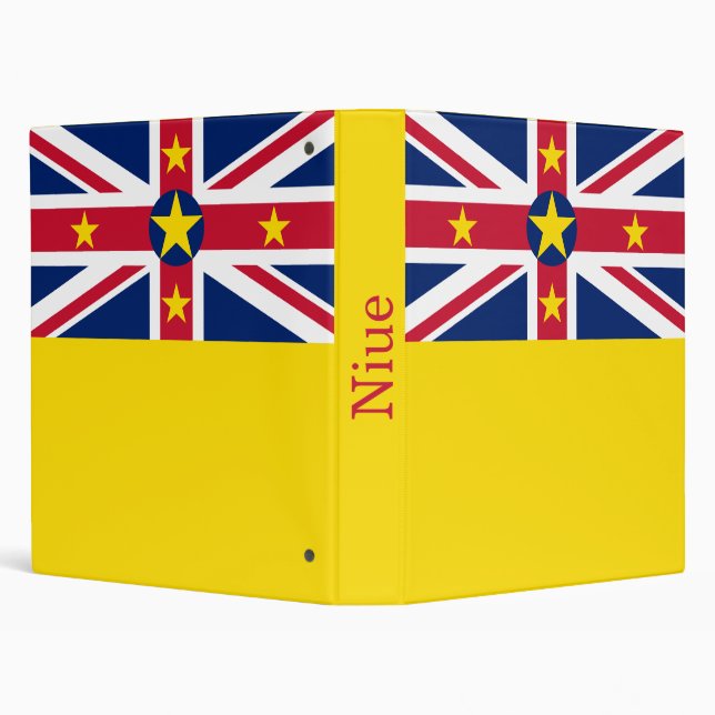 Niue Flag 3 Ring Binder (Background)