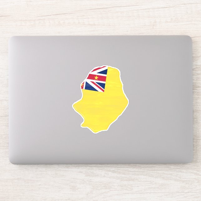 Niue flag and map sticker (Computer)