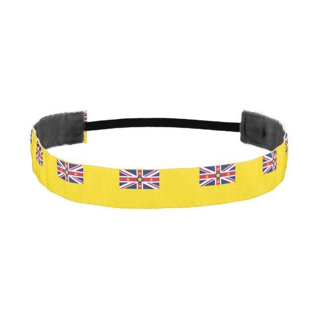 Niue Flag Athletic Headband (Front)