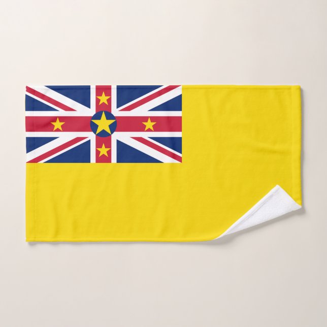 Niue Flag Bath Towel Set (Hand Towel)