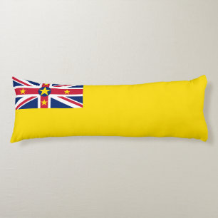 Niue Flag Body Pillow